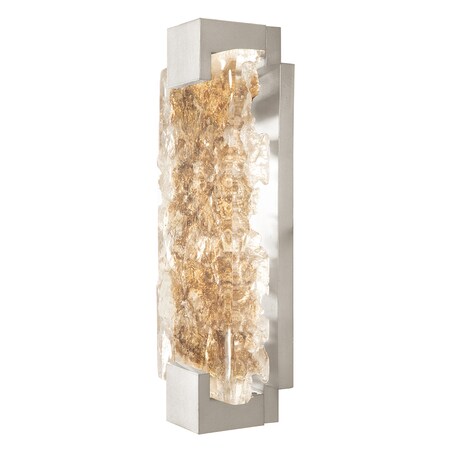 Fine Art Lamps Terra Wall Sconce, 2-Light, LED, Silver Leaf, Antiqued Gold Leaf Glass, 6.25"W (896650-22ST NF47) 896650-22ST